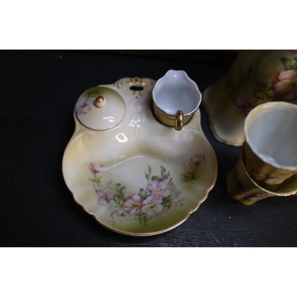 Vintage Nippon Hand Painted Chocolate Pot Serving Set